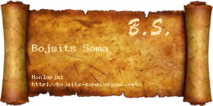 Bojsits Soma névjegykártya